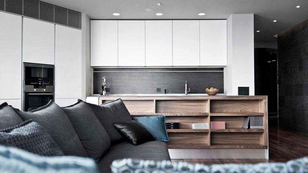MODERN APARTMENT SLATE&WALNUT