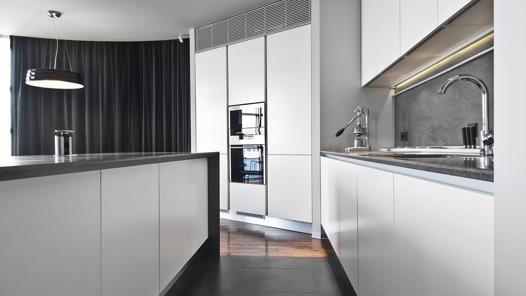 MODERN APARTMENT SLATE&WALNUT